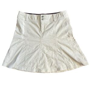 ATHELTA Women’s Cream Corduroy Pleated Skirt Size 6